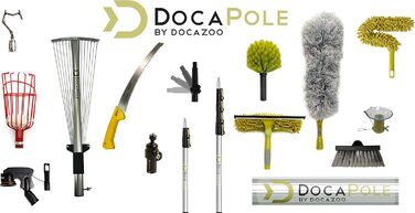Телескопічна пилка для гілок DOCAZOO DocaPole 3,5 м з насадкою GoSaw — розсувна штанга для обрізки дерев, ручна та подовжувальна пилка-триммер