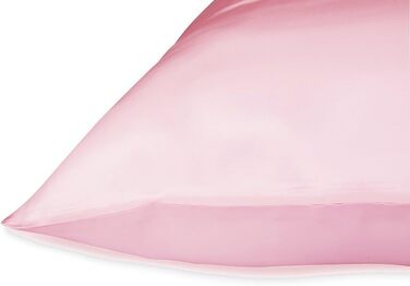 LULUSILK 16 Momme 100% Silk Pillowcase Hair and Skin Care Pillow Cover Wrinkle-Resistant 2 Pieces 40x80cm Pink