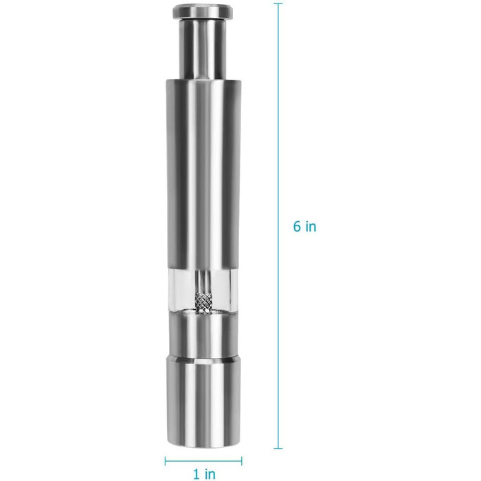 Набір з 2 шт. мельниць для солі та перцю з нержавіючої сталі Salmühle, зручне управління однією рукою