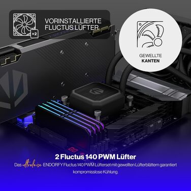 ENDORFY Navis F280 - Система водяного охолодження CPU з радіатором 280мм, PWM-помпа, 2 вентилятори Fluctus 140 PWM ARGB, підтримка Intel LGA 1700/1200/115x та AMD AM5/AM4