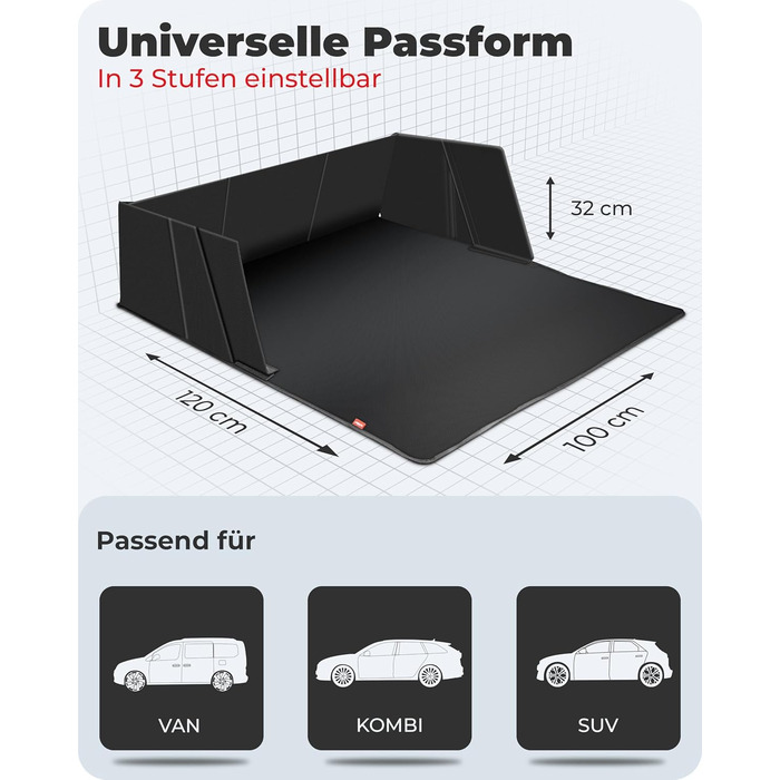 Захист для багажника автомобіля Achilles з боковинами та захистом краю, килимок у багажник, захист для собак, універсальний