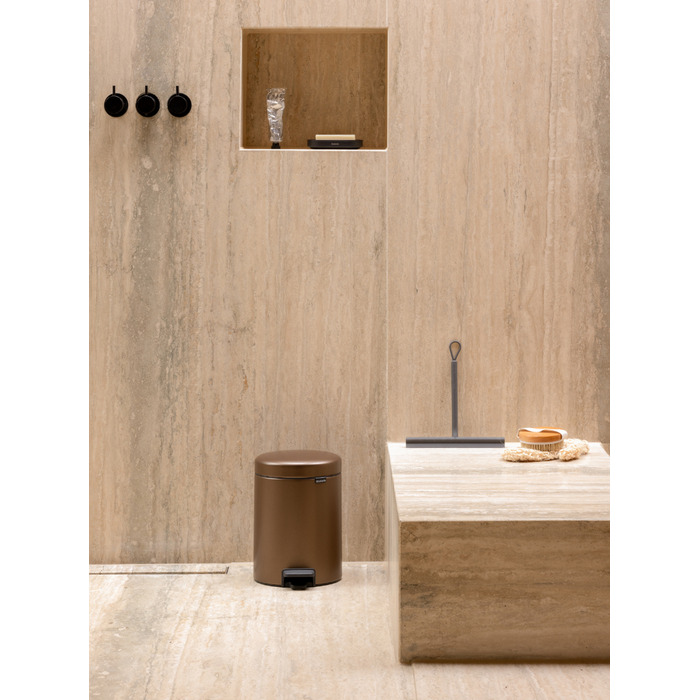 Сміттєвий кошик з педаллю BRABANTIA NewIcon, 5 л, Warm Bronze