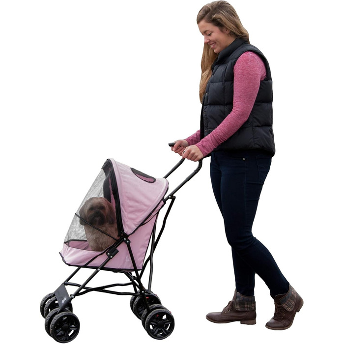 Дитяча коляска для тварин Pet Gear Travel Lite, рожева, для котів та собак до 6,8 кг