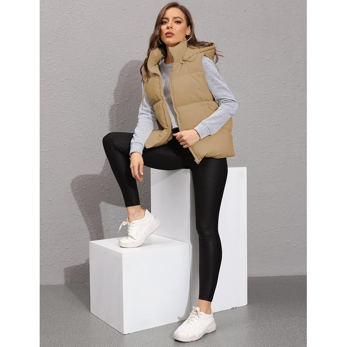 Степова жилетка Lentta Daen Ärellose з капюшоном та утеплювачем, зимова, камуфляж хакі (M)