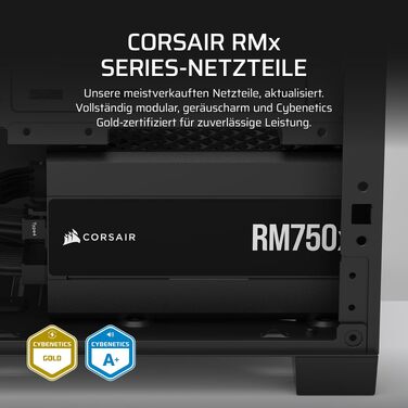 Блок живлення Corsair RM850x (2024) 850W ATX 3.1 PCIe 5.1, повністю модульний, низький рівень шуму, чорний