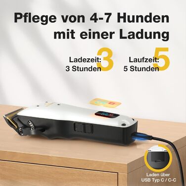 Професійна машинка для стрижки собак Leise - для густого та кучерявого хутра, з нержавіючої сталі