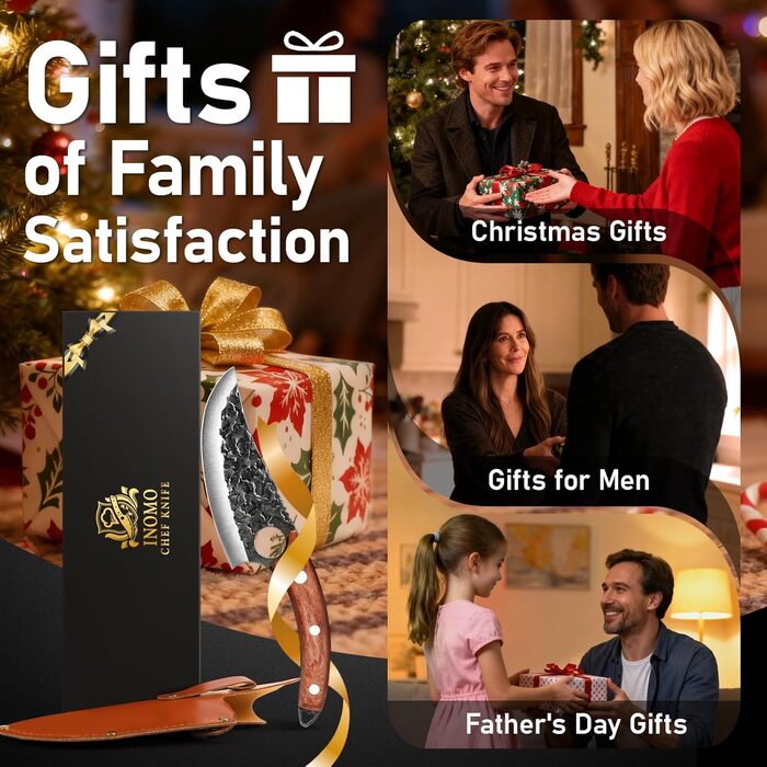 Набір професійних кухонних ножів з нержавіючої сталі - ідеальний подарунок для кухаря, чоловіка, батька на День Святого Валентина, День народження