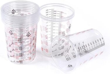50x Mixing Cups Plastic Cups Measuring Cups | 650ml | Color, Epoxy, Polyester with Scale and Mixing Ratio
