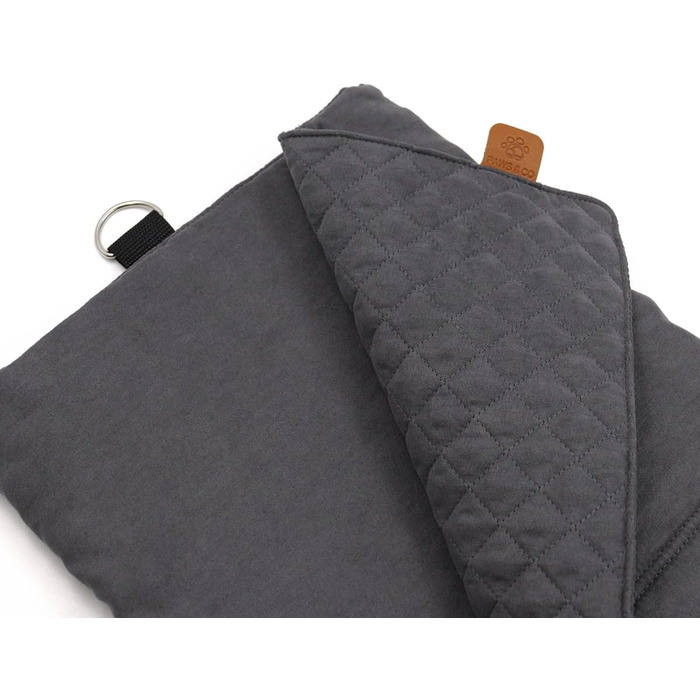 Килимок для собак Paws&Co: портативний, складний, 75x50 см (Сірий)