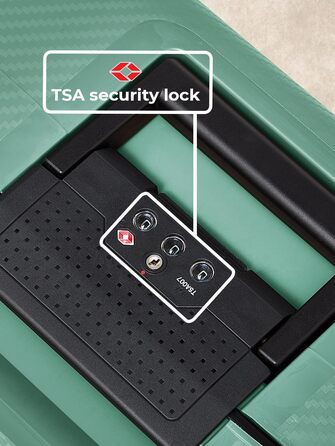 Набір валіз REDOLZ Hartschalen 3-в-1 з поліпропілену | 3-точкова застібка, TSA-замок, 4 колеса | для жінок та чоловіків (Essentials 15) (Морська хвиля, валіза M (65 см))