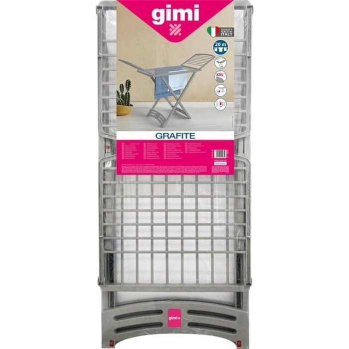 Gimi - Graphite Clothes Rack, X-Legs, Resin, Grey
