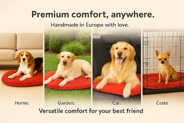 Подушка для собак та котів, овальна, велика, 77 x 54 см, Firenze, блакитна