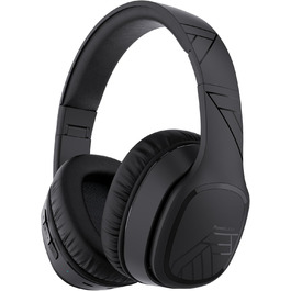 PowerLocus P7 Бездротові навушники Over-Ear, складні, з басами, Hi-Fi стерео, з функцією гучного зв'язку, USB-C зарядка, довгий час роботи, для iPhone/PC/TV, чорний