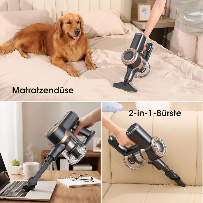 Бездротовий акумуляторний пилосос Lubluelu: легкий, тихий, з LED-дисплеєм, потужний, для дому та авто