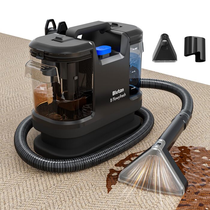 B Flowyfresh - миючий пилосос для диванів, килимів, меблів та авто. Мийний пилосос, 13 kPa, швидке сушіння, великий об'єм резервуару (1.8 л + 0.8 л), самоочищення