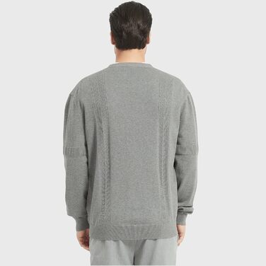 Чоловічий кардиган з в'язаного полотна, V-подібний виріз, бавовна, з ґудзиками та кишенями (сірий, M)