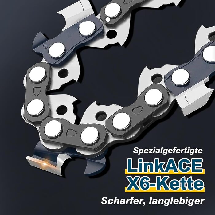 Акумуляторна міні-пила PowerCut X7 6 дюймів з автоматичним змащенням, 8000mAh, 2 акумулятори