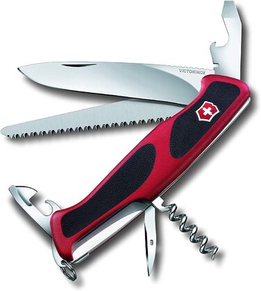 Мультитул Victorinox Ranger 55: 12 функцій, ніж-кліпса, дозатор, відкривачка, чорно-червоний