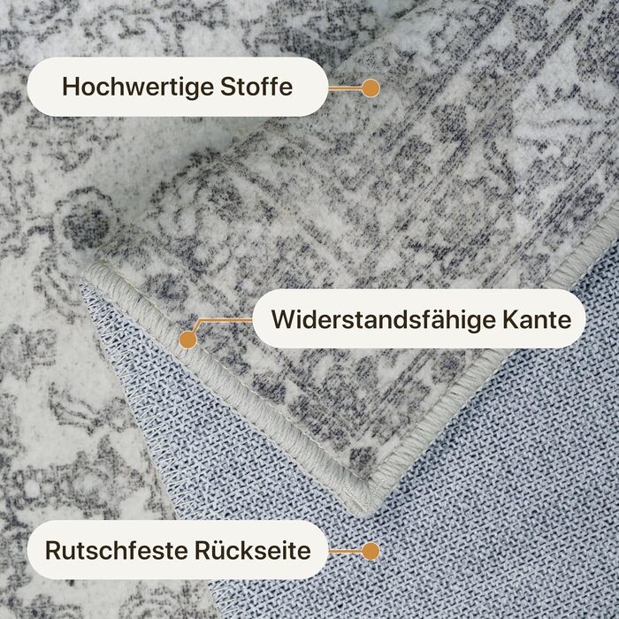 Килим GENIMO Boho Vintage 160x230 см, короткий ворс, антиковзаючі, для вітальні, спальні, їдальні, офісу, стильний, ніжний салатовий колір