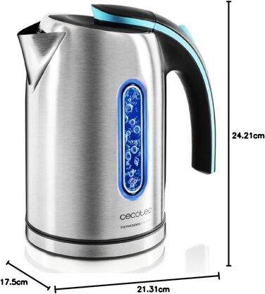 Електричний чайник Cecotec ThermoSense 120 .1 L з бездротовою основою, фільтром від накипу та нержавіючою сталлю