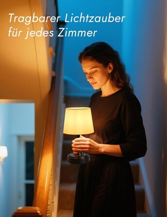 Бездротова лампа настільна акумуляторна 4000mAh, тепле світло 2700K, торшери з сенсорним керуванням, адаптер/кабель для зарядки, для спальні, подарунок (золотиста)