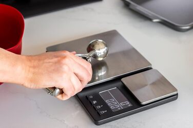 Кухонні ваги KitchenAid Digital з двома платформами, 5000г - 500г, чорний колір, з таймером