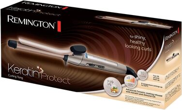 Випрямляч для волосся Remington S8540 Keratin з LCD-дисплеєм, 10 температурних режимів, чорний, 110 мм