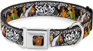 Нашийник для собак Buckle-Down з пряжкою Scooby Doo - 1 дюйм шириною, підходить для шиї 28-43 см - середній