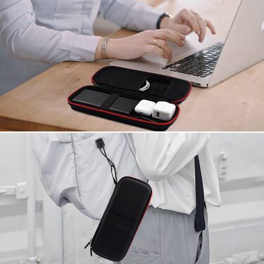 Чохол-сумка для повербанку Eva Hart: Anker PowerCore 26800/20100/20000mAh, EasyAcc 20000mAh, Charmast 26800mAh, SKYNEW. Захисний кейс, кабель USB, навушники (25x10x5 см)