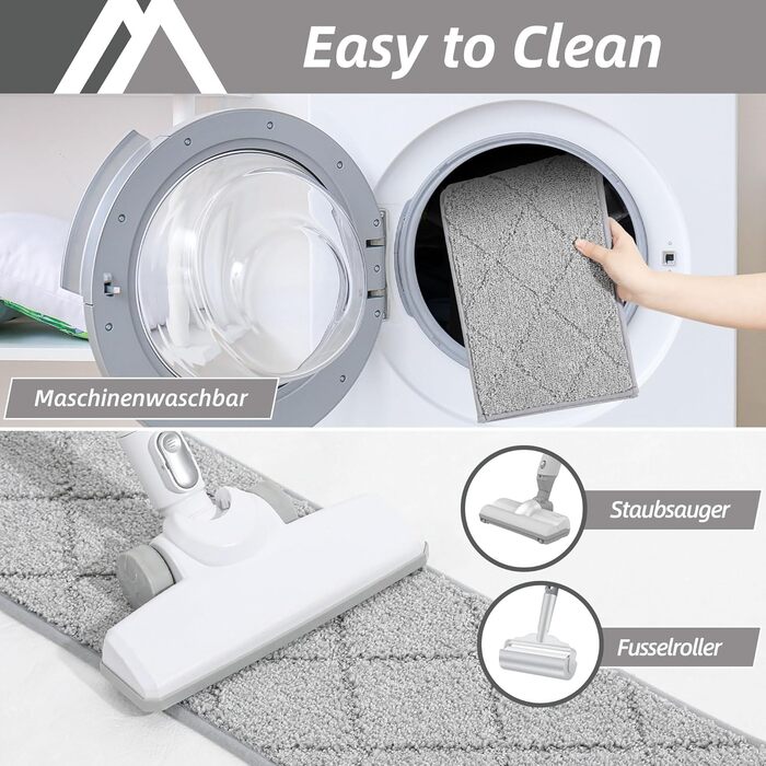 Ковзаючі сходи COSY HOMEER (4 шт.) 70x22 см, антиковзаючі, самоклеючі, машинне прання, 100% поліестер, TPE-підкладка, для дітей, літніх людей та домашніх тварин, сірі