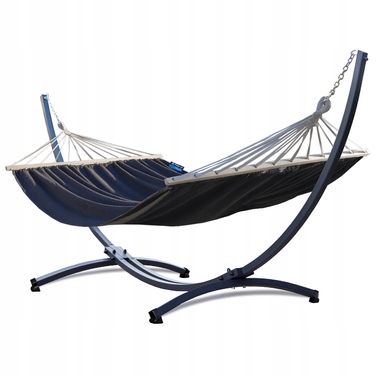 Садовий гамак ROMA XL 220x160 зі сталевою стійкою Grande, витримує до 220 кг, POTENZA