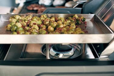 Enders EDELSTAHL-GRILLPFANNE, for Enders gas grills BROOKLYN Next 3 and SAN DIEGO NEXT 3 + 4, plancha, grill pan, gas grill BBQ, grill accessory, silver, stainless steel #7888