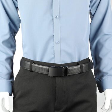 Чоловічий ремінь Lavemi з італійської шкіри, 2 кольори, регульований, чорний