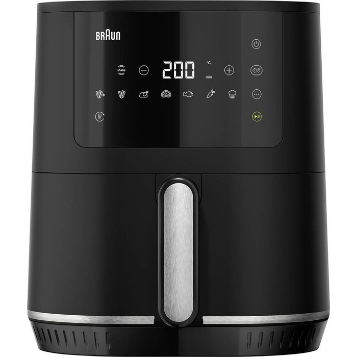 Фритюрниця електрична Braun MultiFry 5 HF5030 6л з технологією RealAir, сенсорне управління, 8 програм, чорна