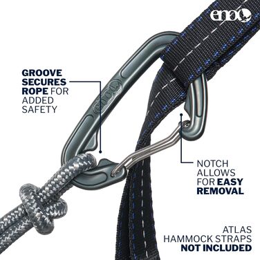 Гамак подвійний ENO DoubleNest Print Berge Zum Meer, сірий - для кемпінгу, 1-2 особи