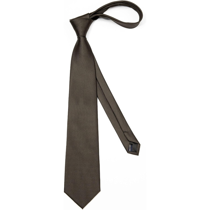 Краватка та нагрудна хустинка Enlision: класичний комплект для весілля та ділових зустрічей (темно-коричневий)