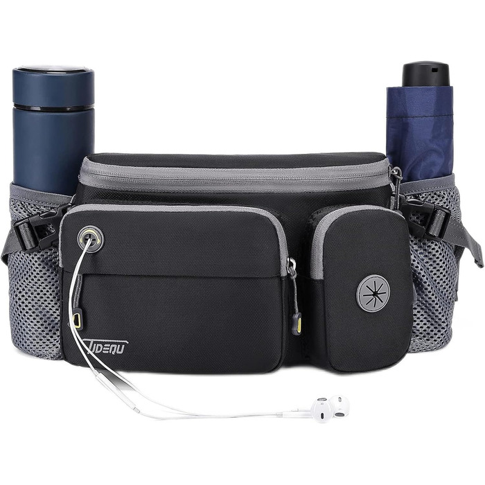 Сумка на пояс для собак TUDEQU - велика, водостійка, для хандрингу, подорожей та активного відпочинку. З двома кишенями для пляшок з водою.