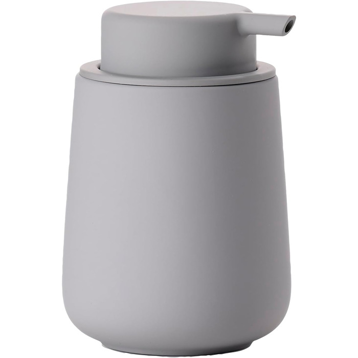 Zone Denmark Nova One Soap Dispenser for Bathroom, Dispenser made of ceramic for hand soap/liquid soap, Diameter 8 cm, Height 11.5 cm, Capacity 250 ml, Gull Grey