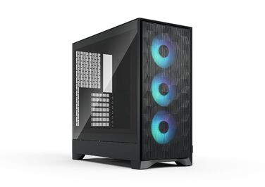 Корпус для ПК Fractal Design Pop Air 2 Black Mesh ATX, 3x 120 мм вентилятори, загартоване скло, RGB, чорний