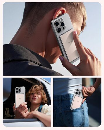 PowerBank Kuulaa Ultra Slim 5000 mAh з MagSafe, Type-C 20W, Швидка зарядка, 7.2 мм, для iPhone 16/15/14/13/12 (Рожевий)