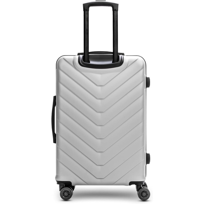 Набір валіз REDOLZ 3 шт. S/M/L | ABS, TSA-замок, 4 колеса | Срібний колір