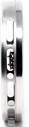 Fischer 117.01 - Indoor/Outdoor Thermometer - 103mm Stainless Steel Bimetal Thermometer Made in Germany – Silver
