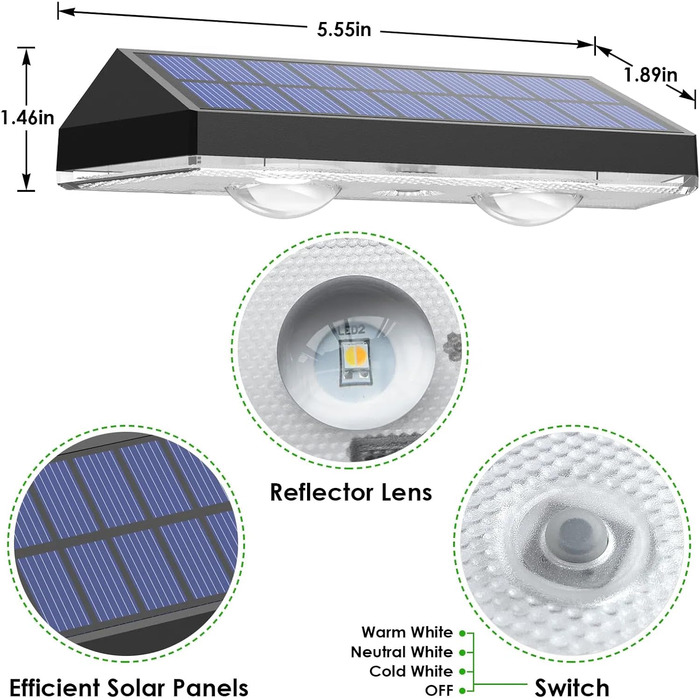 Outdoor Solar Lights for Garden - Waterproof LED Lamps for Decoration
