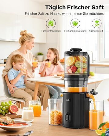 Шнекова соковижималка WIE 135мм Slow Juicer для цілих овочів та фруктів, ємність 2.6л