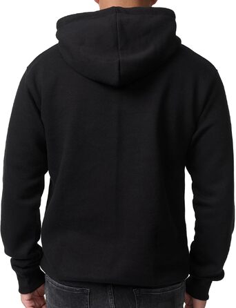 Чоловіча толстовка на блискавці Smith & Solo – Спортивний худі Slim Fit з капюшоном, чорний, розмір L, високоякісна бавовняна суміш