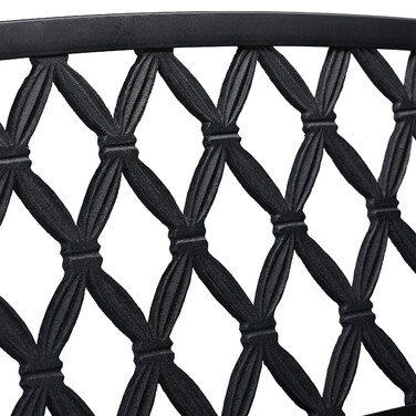 Relaxdays Metal Garden Bench with Wicker Pattern