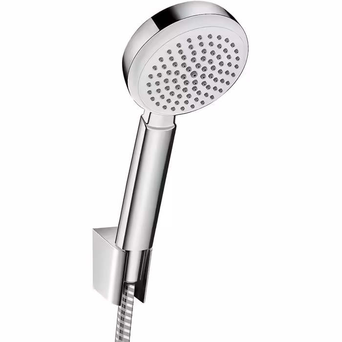 hansgrohe Crometta 100 Showerhead incl. Showerhead Holder, White/Chrome