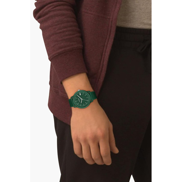 Годинник чоловічий Lacoste 12.12 Move Analog кварцовий з силіконовим ремінцем (Хакі)