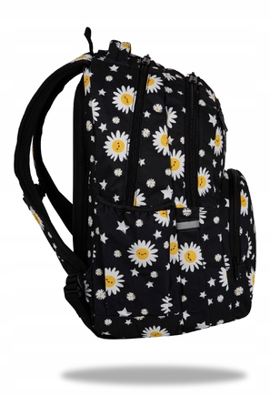 Молодіжний шкільний рюкзак CoolPack Pick Daisy Black, чорний у ромашках