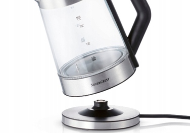 Електричний чайник SilverCrest SWGD 3000 A2, 3000 Вт, 1,7 л, сріблястий/сірий